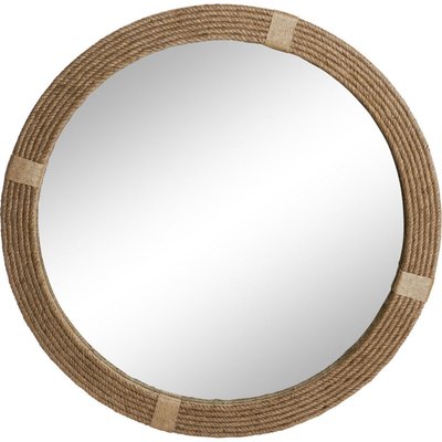 miroir rond esprit nature avec cadre en corde et verre élégant RECOLLECTION