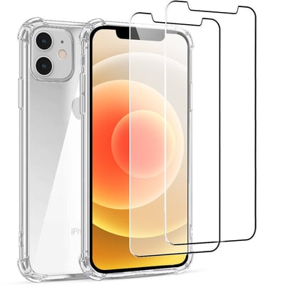 Coque iPhone 12 Mini antichoc + 2 vitres EVETANE