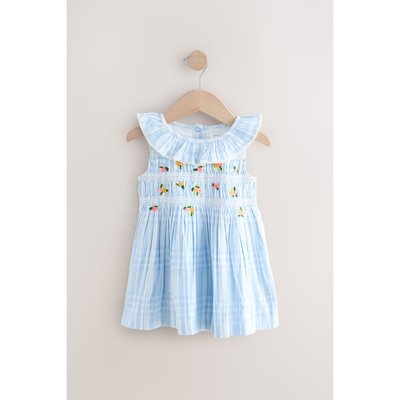 Robe avec col froissé brodé NEXT