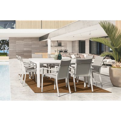 Table de jardin carrée extensible en métal L97/149 6/8 personnes - AVIGNON HELLIN, DEPUIS 1862
