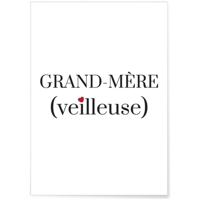 Affiche Grand-Mère(veilleuse) L'AFFICHERIE