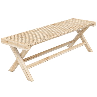 Tabouret de jardin Bois de sapin Bois naturel OUTSUNNY