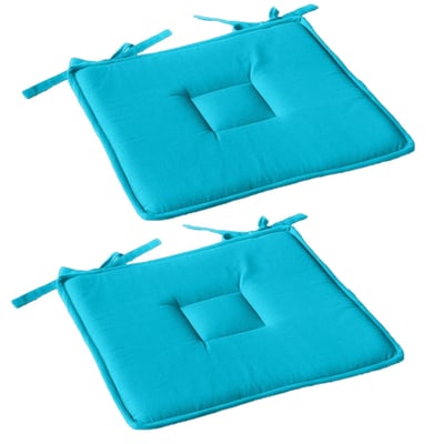 Lot de 2 galettes de chaise en coton PANAMA TOILINUX