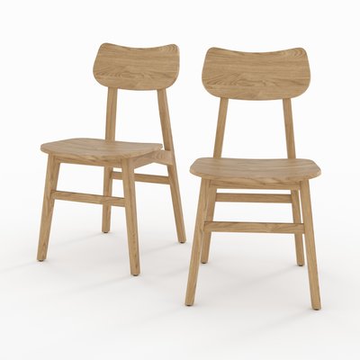 Lot de 2 chaises en bois massif de mindi - KAWI RENDEZ-VOUS DÉCO
