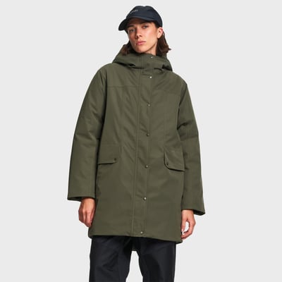 Parka mi-longue imperméable à capuche sherpa REPREVE AIGLE