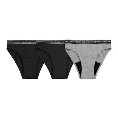Lot de 3 culottes menstruelles, flux moyen LA REDOUTE COLLECTIONS