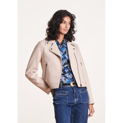 Blouson en laine coupe biker LA FEE MARABOUTEE