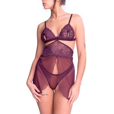 Nuisette Ouverte Avec Choker Amovible DORCELSTORE