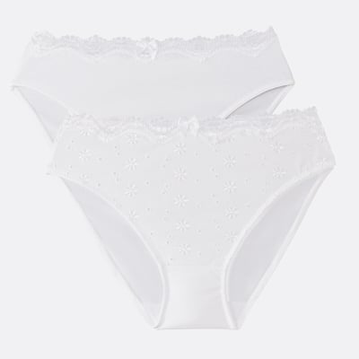 Pack of 2 Galya Knickers in Embroidered Cotton LA REDOUTE COLLECTIONS