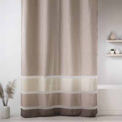 Voilage fantaisie tissée avec rayures horizontales HOME MAISON