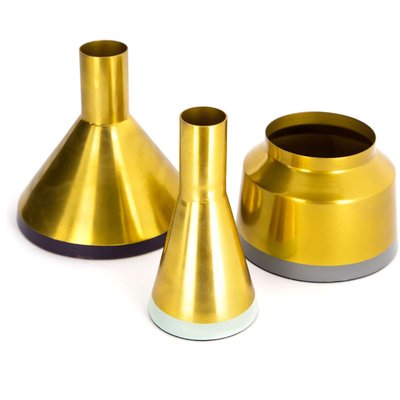 Vases en métal rond, déco culture (lot de 3) ARTE ESPINA