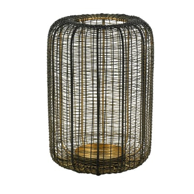 Photophore fil de métal noir doré h 32cm AUBRY GASPARD