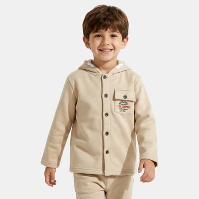 Veste à capuche boutonnée, manches longues et poche poitrine OVERSHIRT LEE COOPER