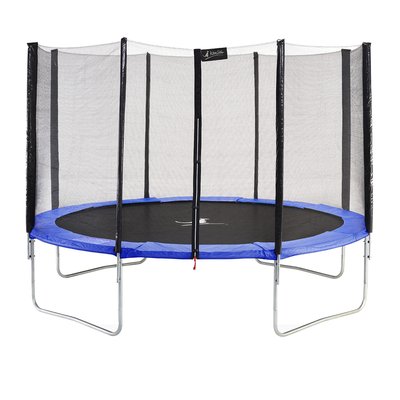 Trampoline rond Bleu Ø430cm avec filet de protection KANGUI