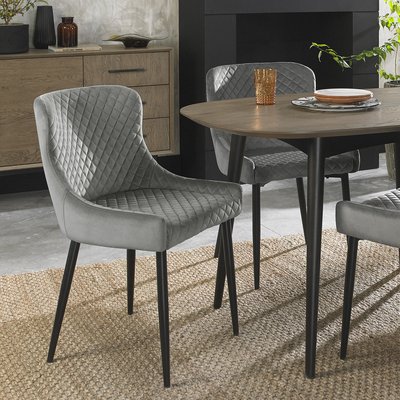 Chaise en tissu gris moderne (lot de 2) ARLINGTON PIER IMPORT