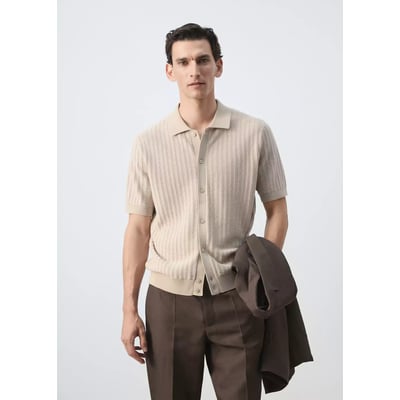 Chemise 100 % structure en maille MANGO MAN