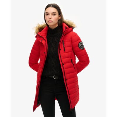 Doudoune Fuji mi-longue à capuche SUPERDRY