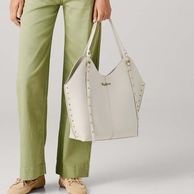 Sac Cabas Effet Cuir Avec Clous PEPE JEANS