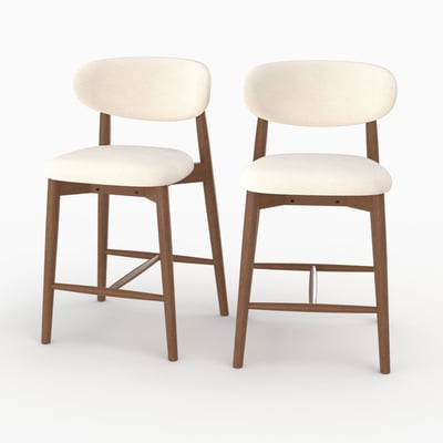 Chaise de bar Yuna tissu - YUNA MAISON PAVANE