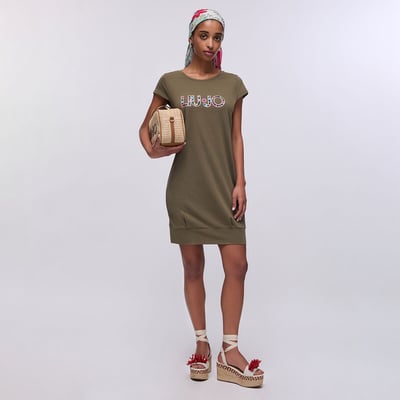 Robe courte avec maxi logo LIU JO