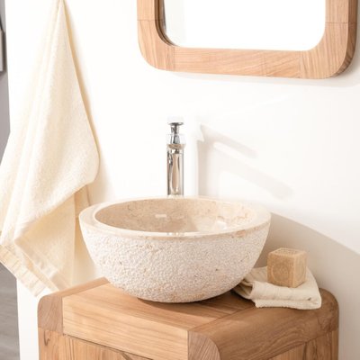 Lave mains en marbre rond 35cm STROMBOLI WANDA COLLECTION
