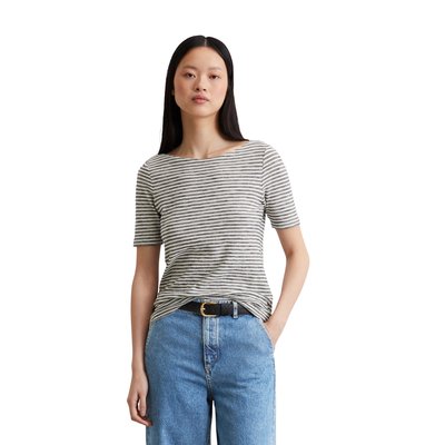 T-shirt rayé slim en jersey de coton organique MARC O'POLO
