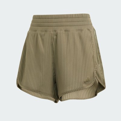 Short taille haute bords-côtes 3 bandes ton sur ton Pacer All Gym Seasonal adidas Performance