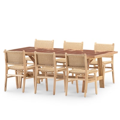 Salon de jardin, 6 chaises, BISBAL & MODENA DEFORA HOME