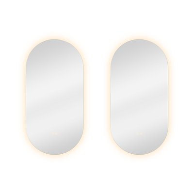 Lot de 2 miroirs lumineux LED anti-buée, MODERN SENSEA