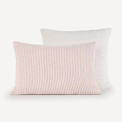 Funda de almohada de lino lavado teñido, Deutzia AM.PM