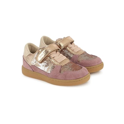 Baskets à lacets élastiqués et scratch, KIX LO CONNECT SHOO POM