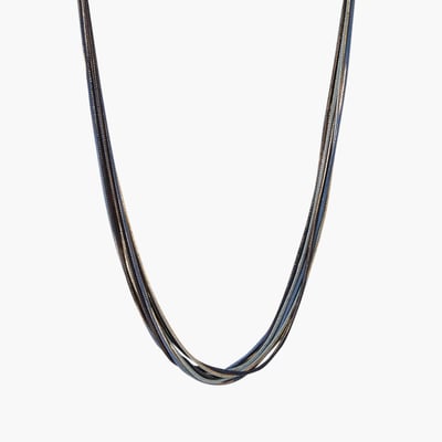 Collier multi rangs bleu et noir BALABOOSTE