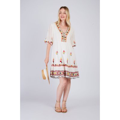 Robe courte brodée CHRYSLA DERHY