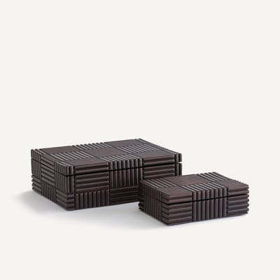 Set of 2 Rimba Boxes in Solid Mango Wood AM.PM