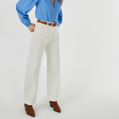 Jean flare blanc femme La Redoute