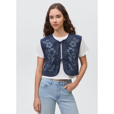 Gilet coton brodé MANGO TEEN