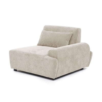 Fauteuil gauche pour canapé modulable en tissu avec coussin dossier ajustable, CALLISTO OVIALA