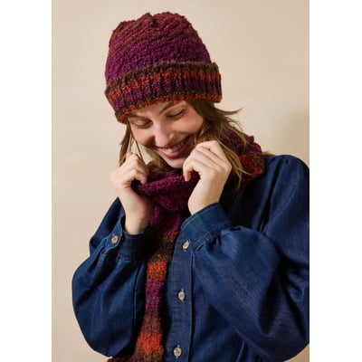 Bonnet tricoté multicolore LA FEE MARABOUTEE