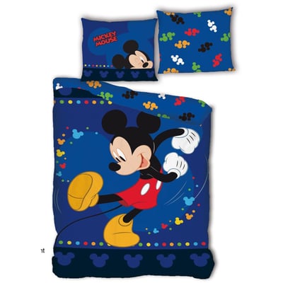 Parure de lit Enfant Disney, Textile Oeko-Tex, pour Lit 1 place MICKEY