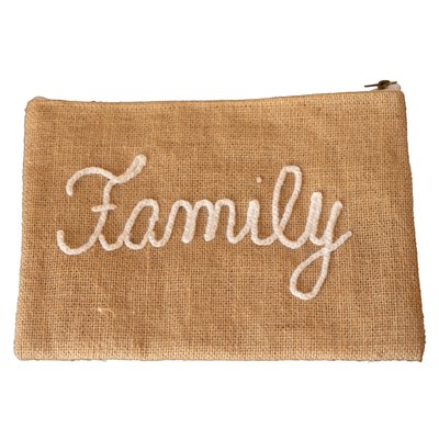 Pochette Jute "Family" HOME MAISON