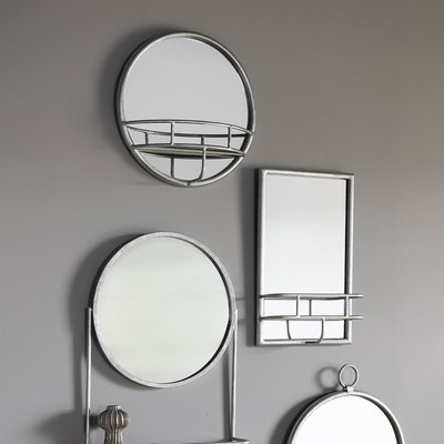 40cm Silver Round Mirror SO'HOME