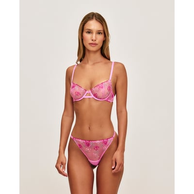 Soutien-gorge corbeille en mesh et broderies fleuries NOLITAIZ UNDIZ