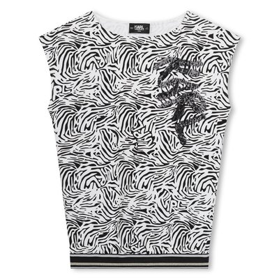 Robe sweat-shirt imprimée KARL LAGERFELD KIDS