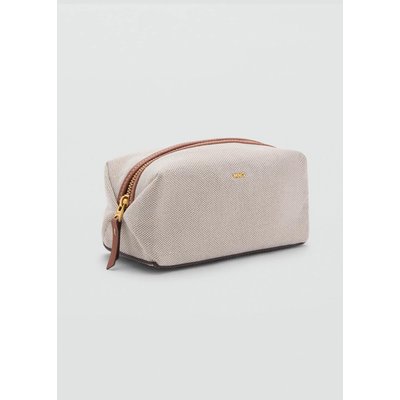 Trousse en toile avec fermeture éclair contrastante MANGO