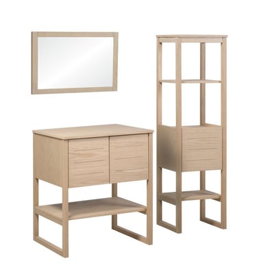 Meuble simple + miroir + colonne ATOLL MOB IN