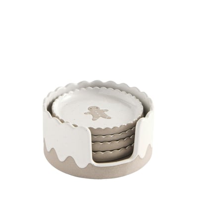 Dessous de verre céramique bonhomme, lot 4 NEXT