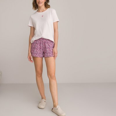 Пижама с шортами с принтом LA REDOUTE COLLECTIONS