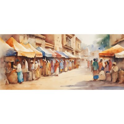 Tableau Mural Marché Indien CLASSIQUE INTEMPOREL CEANOTHE