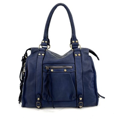 Grand sac porté épaule en cuir souple tannage végétal STORM XL HURRICAN OH MY BAG