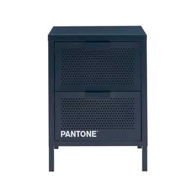 Table de chevet en acier 2 tirroirs PANTONE